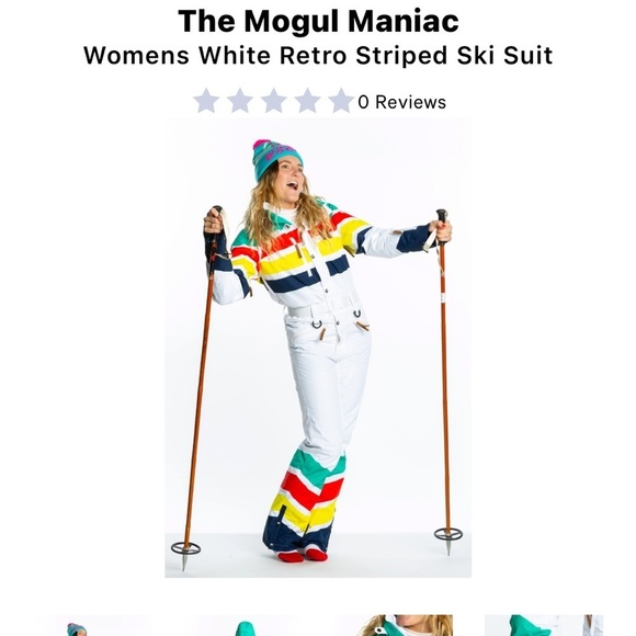 Shinesty females white retro striped Fitzkee suit. NWT medium - Picture 1 of 9